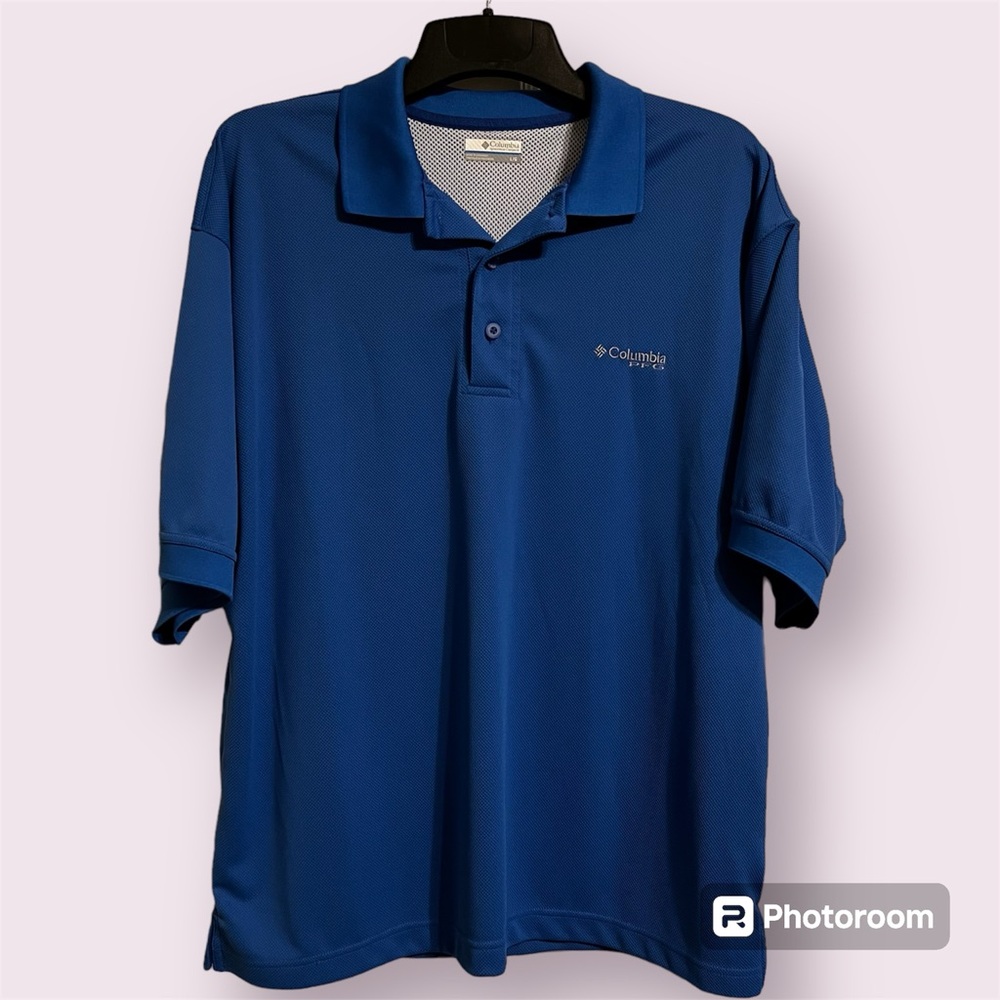 Columbia Large Blue PFG Perfect Cast™ Polo